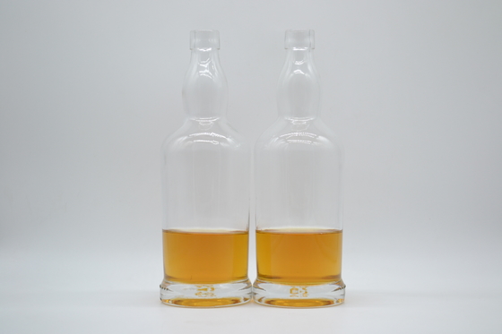 Garrafas de vinho de vidro transparente personalizadas para tequila whisky brandy 750ml 500ml 1000ml