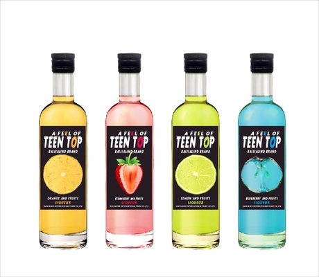 Super Flint Glass Collar Whiskey Tequila Vodka Bourbon Botão 375ml 500ml 700ml 750ml