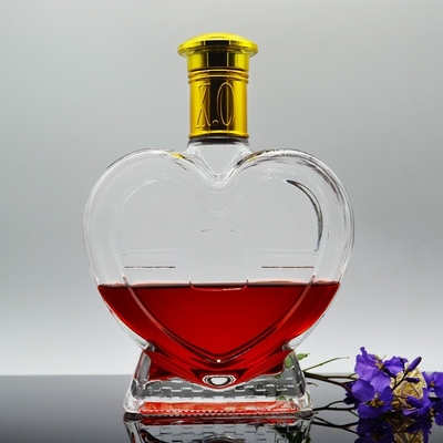 Garrafa de álcool em vidro de alta capacidade de bebidas alcoólicas/alcoólicas/XO/brandy com tampa de vidro de super-flint