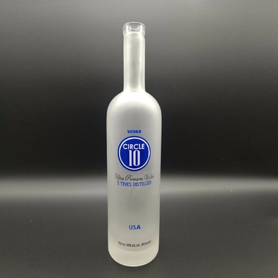 Gravação/Frost/Decal/Flasca de vidro 750 ml/1000 ml para Vodka Whisky Brandy Rum Gin