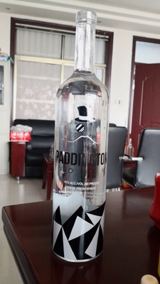 Gravação/Frost/Decal/Flasca de vidro 750 ml/1000 ml para Vodka Whisky Brandy Rum Gin
