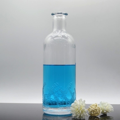 500ml 750ml Super Flint Glass White Spirits Liquor Bottle Perfeito para Vodka Brandy Rum