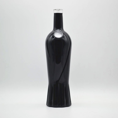 Tipo de vedação tampa de parafuso/garrafa de vidro de cortiça para vinho branco extra logotipo de garrafa preta
