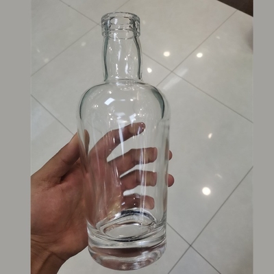 Garrafa de vidro eletroplata para bebidas alcoólicas uísque tequila vodka 350 ml 500 ml 750 ml