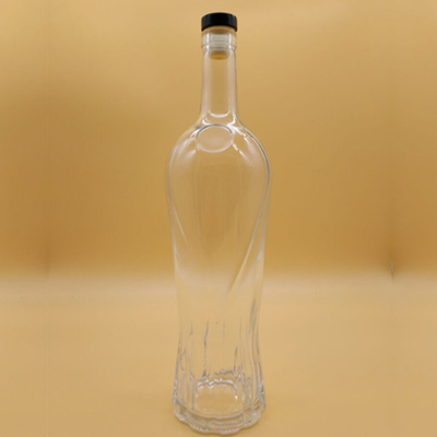 Decal Logo Personalizado 350ml 500ml 700ml 750ml 1000ml Garrafa de vidro para rum Vodka Whisky Gin