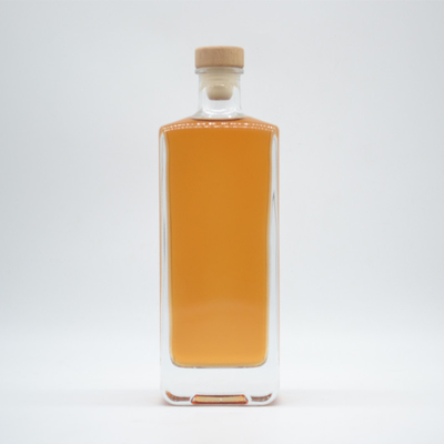 Garrafa de vidro quadrada personalizada para bebidas alcoólicas Gin Tequila Vodka 750ml/700ml/500ml