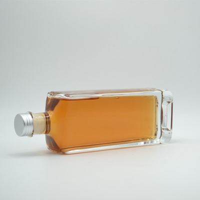 Garrafa de vidro quadrada personalizada para bebidas alcoólicas Gin Tequila Vodka 750ml/700ml/500ml