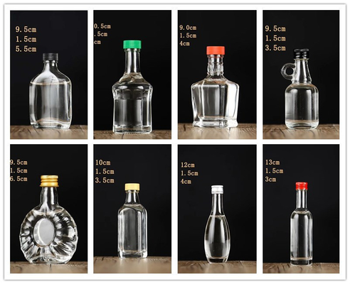 Popular Espray de Whisky Vazio Mini garrafas de vidro de álcool com material de vidro Super Flint