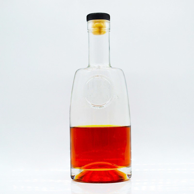 Bebidas Industriais Garrafa de vidro transparente de 700 ml com cortiça e material de vidro Super Flint
