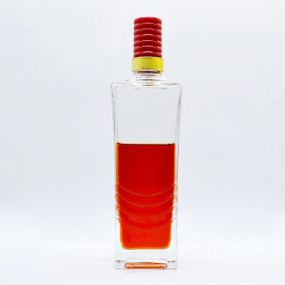 Bebidas Industriais Garrafa de vidro transparente de 700 ml com cortiça e material de vidro Super Flint