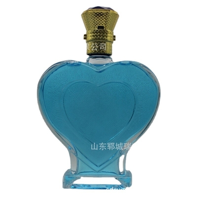 Garrafa de vidro branco de cristal para bebidas de design elegante 500ml 750ml Vodka Whiskey Brandy