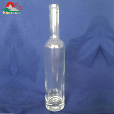 Material de vidro de pedra alta 750 ml garrafa de vinho de vidro em forma de cilindro para álcool licoroso