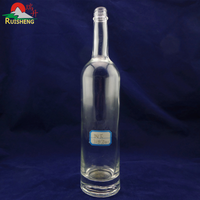 Material de vidro de pedra alta 750 ml garrafa de vinho de vidro em forma de cilindro para álcool licoroso