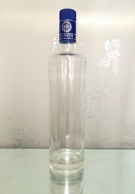 Super Flint Glass Vodka Spirit Glass Flask com Guala Cap e Embossed Logo Product