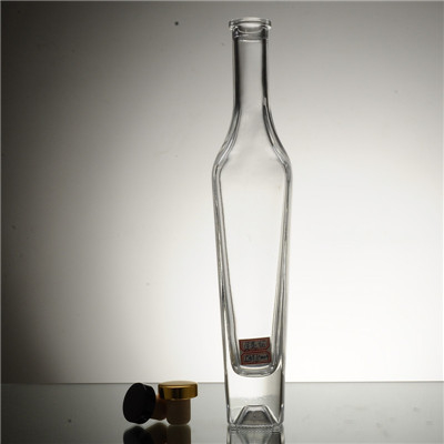 350 ml 550 ml 750 ml garrafa de vidro vazia para vodka uísque vinho tinto manuseio de superfície de decal
