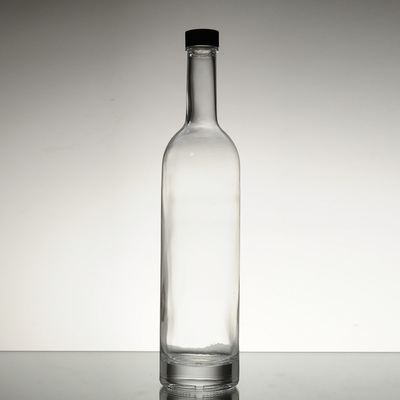 350 ml 550 ml 750 ml garrafa de vidro vazia para vodka uísque vinho tinto manuseio de superfície de decal
