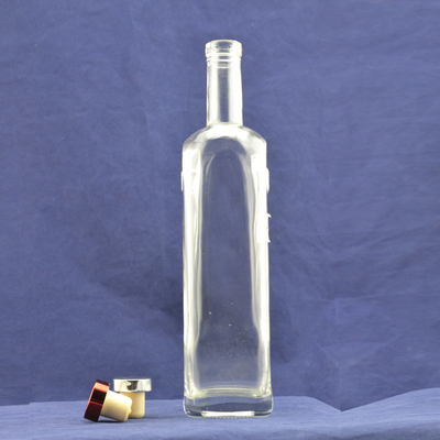 Estampagem a Quente Manuseio Super Flint Gin de Alta Qualidade Vodka 750ml Fota de Vidro Quadrado FOB