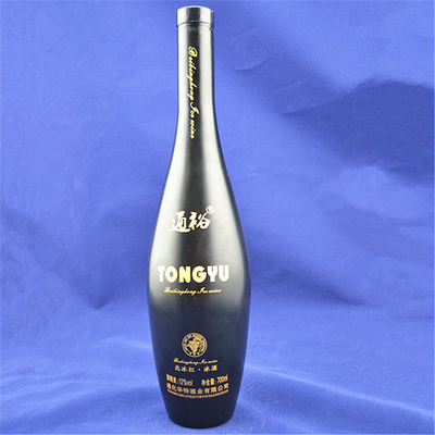 Garrafa de vidro de licor branco de 750 ml, em forma de foguete, para bebidas