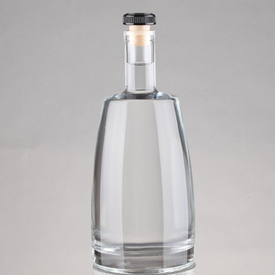 Flint Vodka Whisky Cork Cap 750ml Garrafa de vidro de uísque com material de base de cortiça vidro