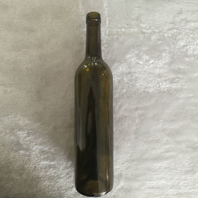 Material de vidro de cor crua garrafa de vinho antiga gelo profundo processo e TT prazo de pagamento