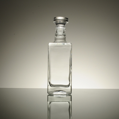 Manuseio de superfície de gelo Frasco de vidro quadrado francês com 700 ml 500 ml / 250 ml Capacidade