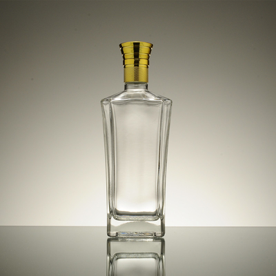 Manuseio de superfície de gelo Frasco de vidro quadrado francês com 700 ml 500 ml / 250 ml Capacidade
