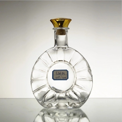 Botalhas de vidro em forma de guitarra de 750 ml para Brandy Vodeka Vinho pintado de cor e durável