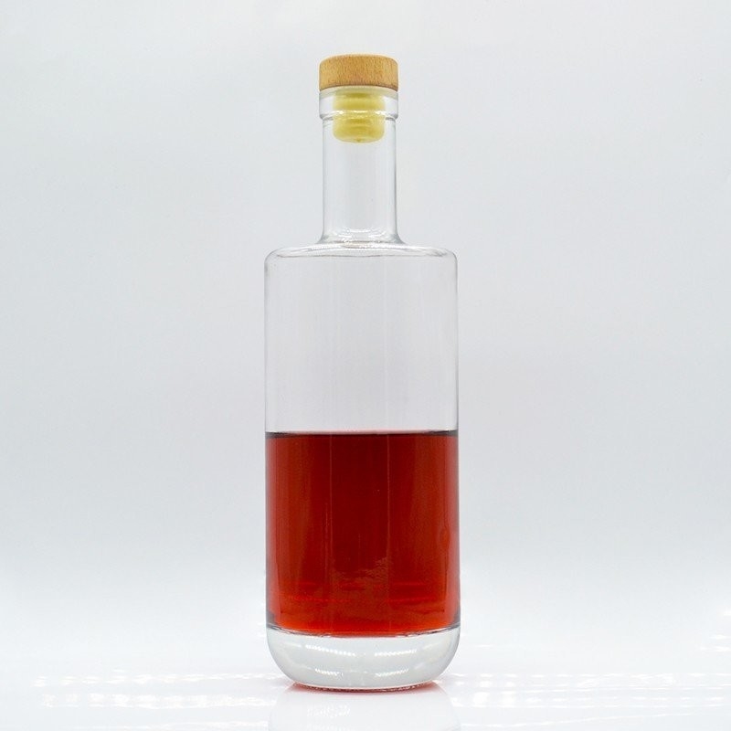Garrafas de whisky de cortiça de vodka personalizadas com cilindro extra de pedra 750 ml garrafa de vidro