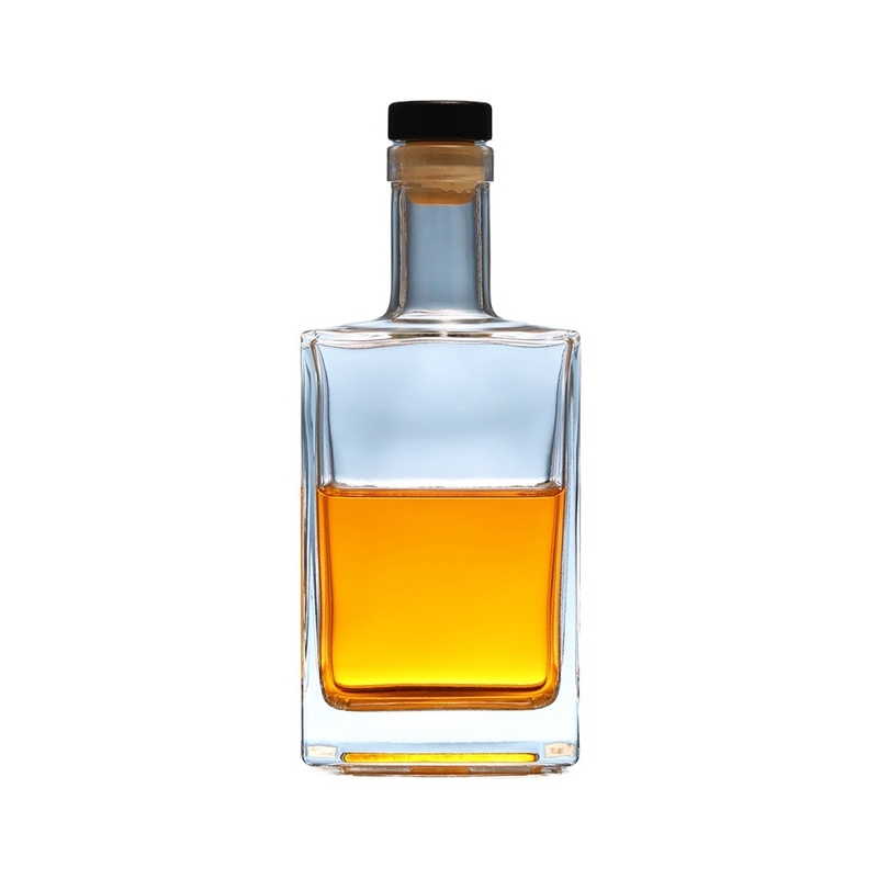 Logotipo personalizado garrafa de whisky de vidro de 500 ml para vodka gin vinho de frutas garrafa Decal Mountain