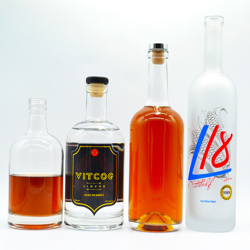 Super Flint Glass 70cl 1Litro Garrafa de vidro de boca larga para bebidas alcoólicas Liquor Transparente Vazio