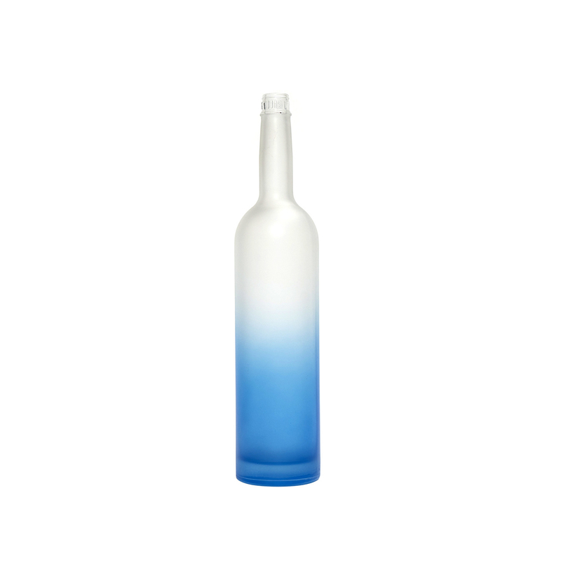 Super Flint Glass Custom 750ml Vidro Frio Límpido Vazio Vodka Garrafa de Liquor Garrafa de Vinho em Forma