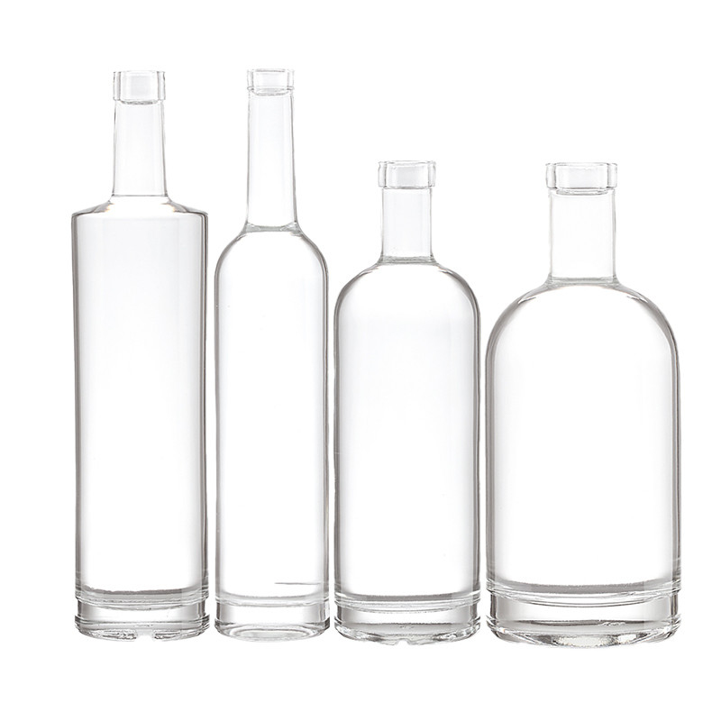 700 ml 200 ml 500 ml 1 litro Garrafa de vidro Vodka garrafas de brandy para armazenamento de champanhe claro