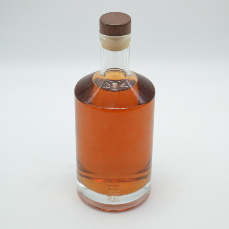 Super redonda sob medida Super Flint tampa de cortiça vazia 750ml garrafa de vidro de licor vodka