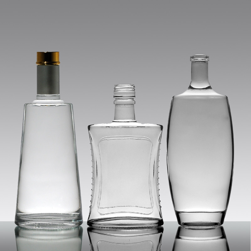 Aceitável Garrafas de vinho de vidro de cristal vazias de 500 ml e 750 ml personalizadas para água mineral