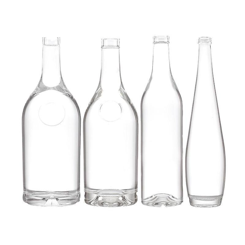 Bebidas industriais 500 ml Garrafa de vidro redondo e transparente com tampa de cortiça hermética
