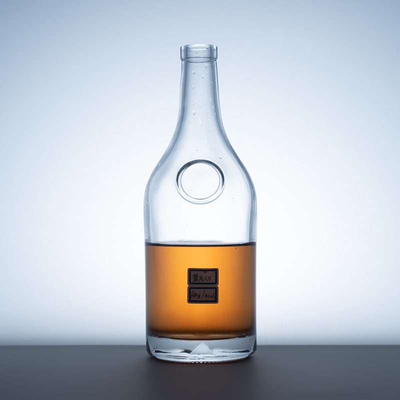 Garrafa de vidro em miniatura de 1L quadrado para Vodka Quente Brandy Vinho Frio Bebidas Alcoólicas