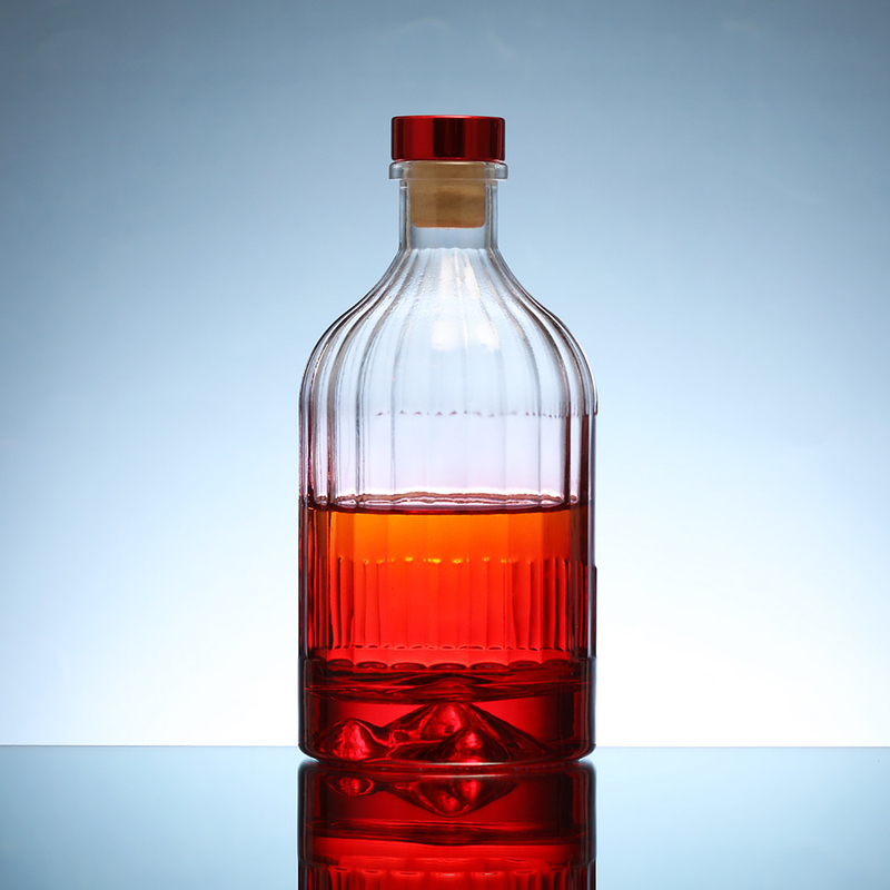 Super Flint Glass 350ml 500ml 700ml 750ml garrafa vazia de uísque para armazenamento de uísque