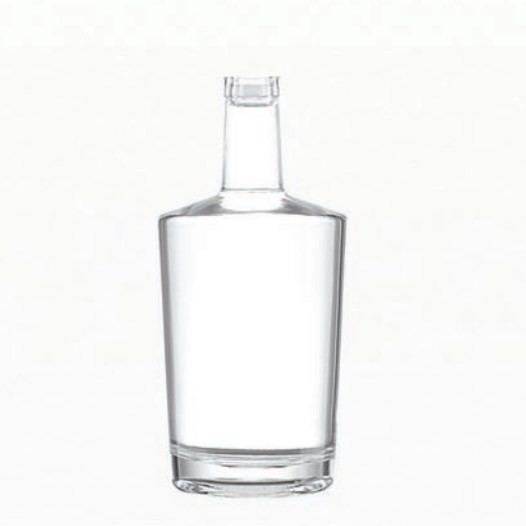 Super Flint Glass 750 ml garrafa para Brandy Rum Vodka em embalagem e material pretos