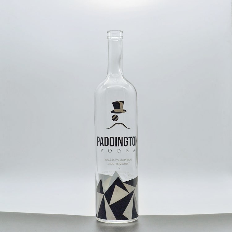 Garrafa de cortiça de vidro Super Flint de 75 cl para licor de azeite de oliva em forma personalizada e 500 ml de gin