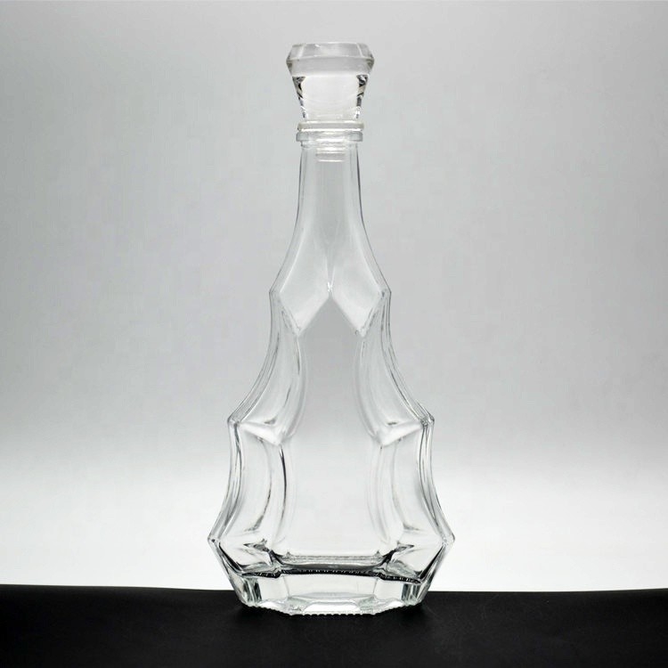 375 ml 700 ml 2 litros Garrafa de vidro azul quadrada para impressão Álcool Liquor Vodka Rum Gin