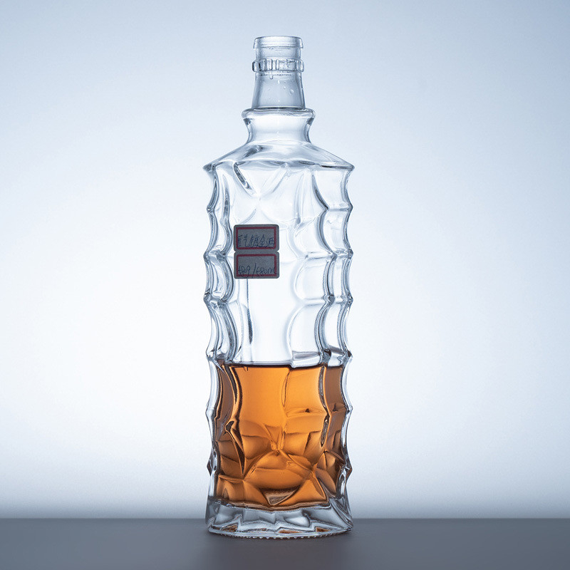 OEM/ODM aceitável Super Flint Material garrafa de vidro para licor personalizado