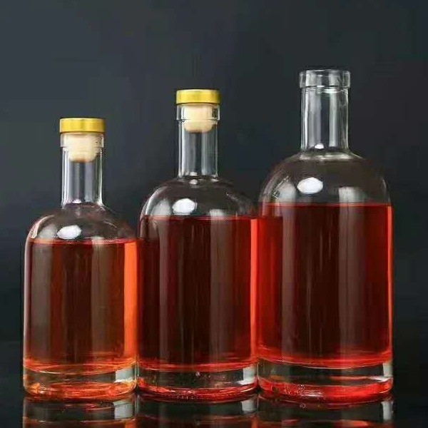 500 ml Custom T-Top Clear Whiskey Vodka Liquor Garrafa de vidro com material de vidro de pedra alta