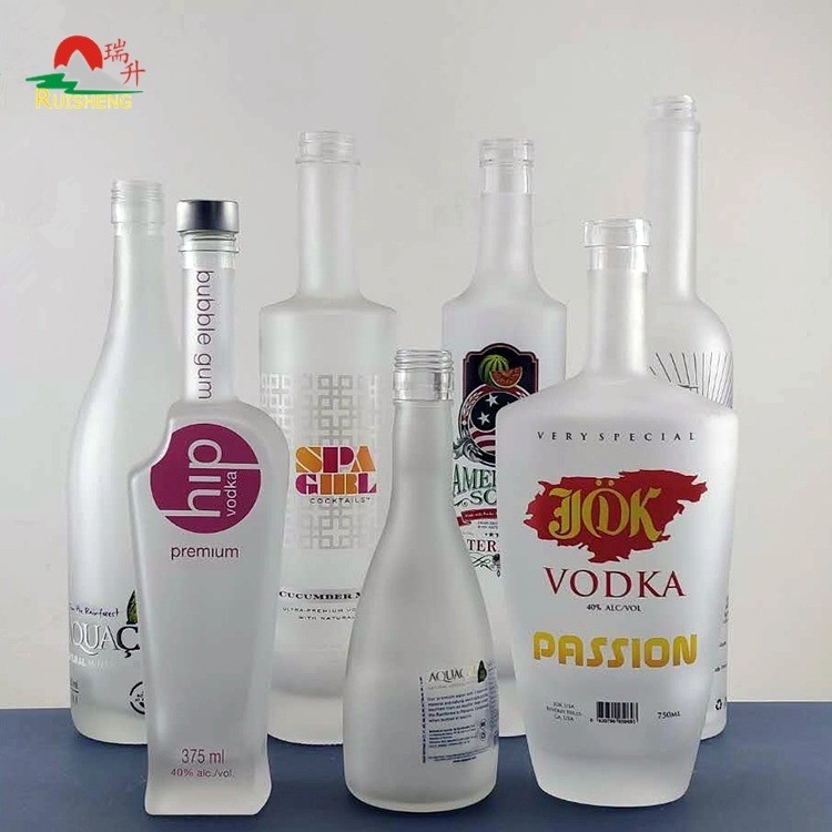 Vidro de cristal customizado Tequila congelada vazia 700 ml garrafa para licor uísque vodka 750 ml