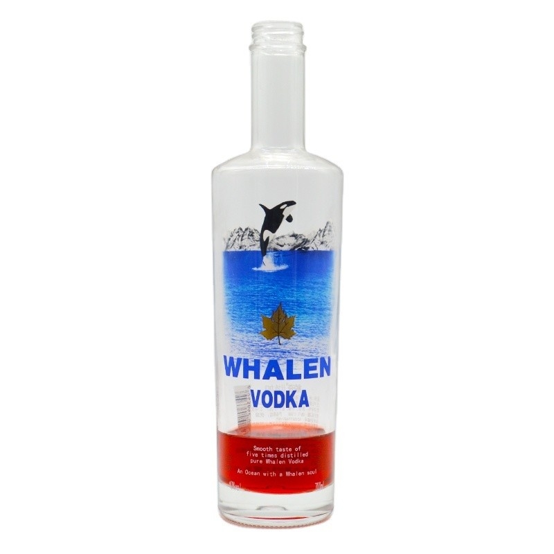 Super Flint congelado 700ml garrafas vazias para vinho logotipo de decal 750ml garrafa de vidro de vodka