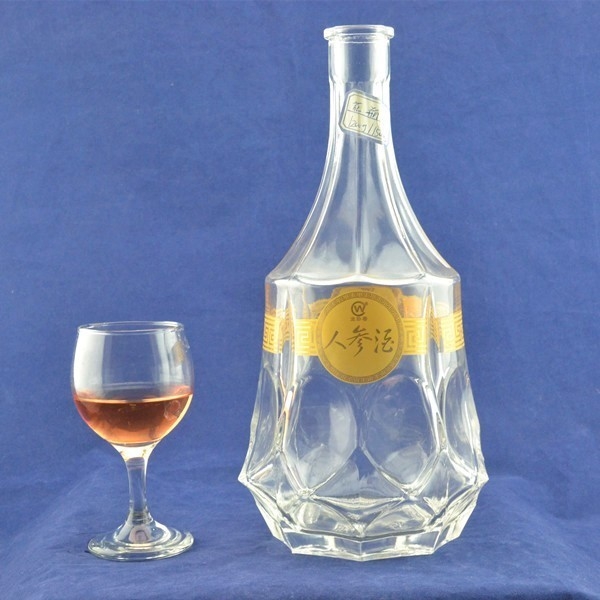 Imposto de amostragem grátis Garrafas de gin de vidro para álcool/liquor Garrafa de vidro vazia