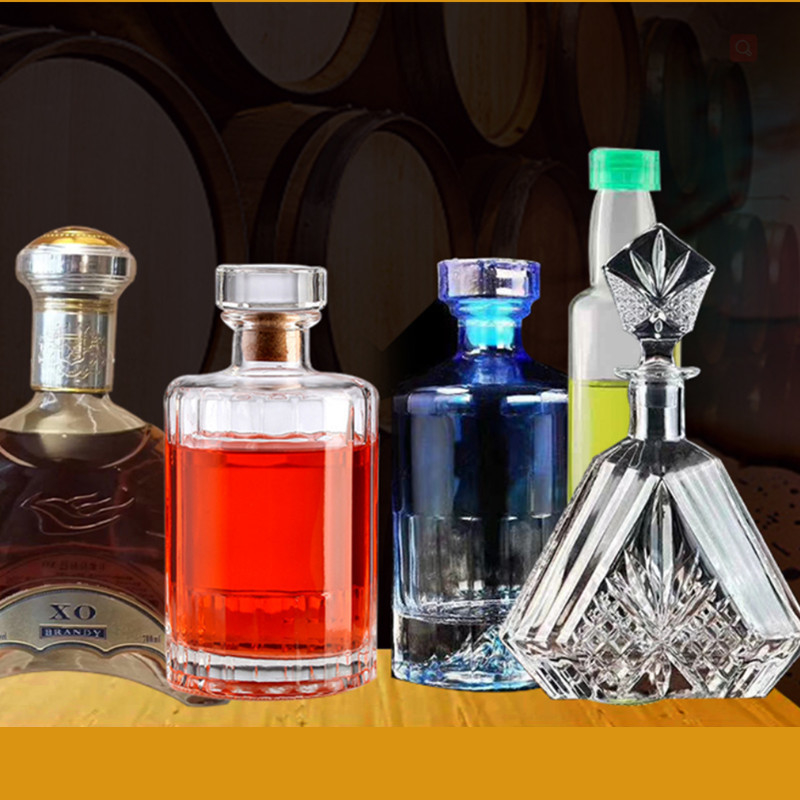 Garrafas de vidro 500ml 750ml Gin limpo e vazio Vinho Whiskey Brandy Vodka com Certificado SGS