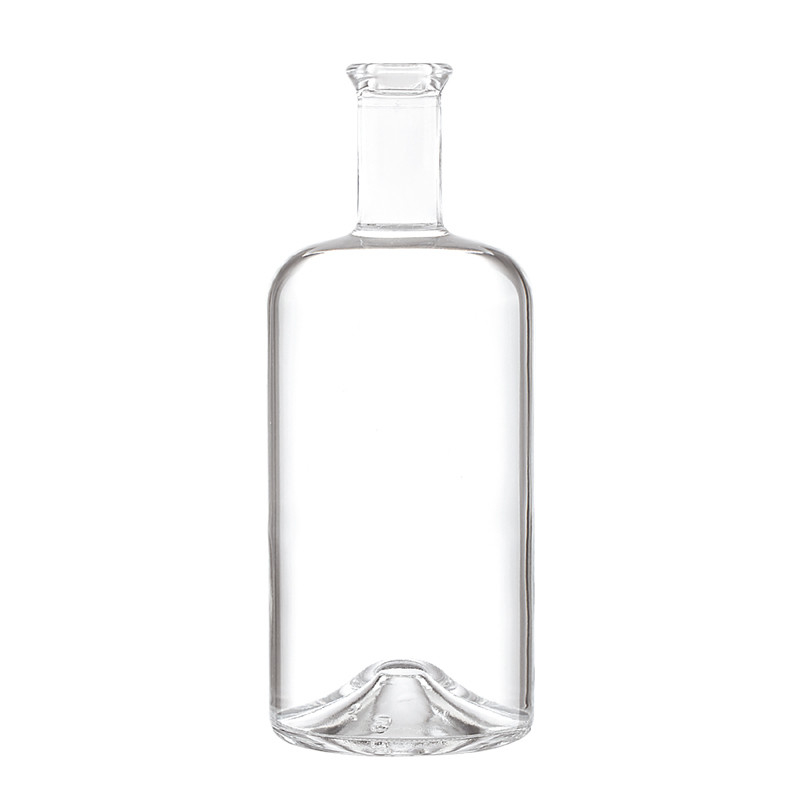 Cristal Branco 750 ml Super Flint Glass Bottle para Whiskey Tequila Champagne Rum Vodka