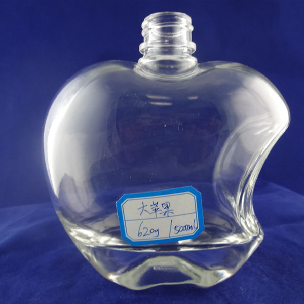 Garrafa de vidro de cidra de maçã 100 ml 300 ml com manuseio de superfície decal e vedação de cortiça