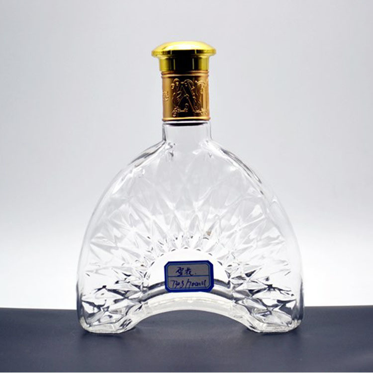 700 ml Decanter de uísque branco Vodka Mineral 750 ml Espírito Vidro Garrafa de licor Selo de cortiça