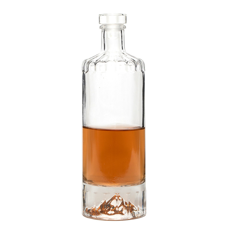 Botão de vidro de 750 ml de design personalizado com forma única e tipo de vedação Guala